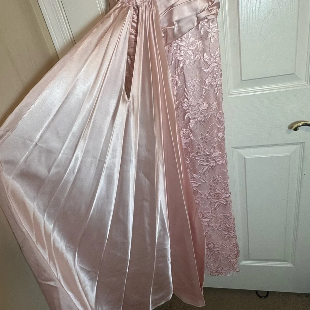 Roberta Bridal Pink Lace Prom Dress - Picture 6 of 11